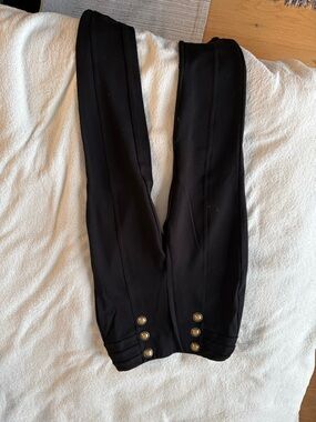 Zara Black Skirt with Gold Medallion Buttons
